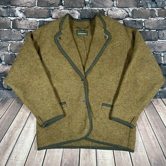 Geiger Cardigan Jacket Coat Women’s Size 42 Austria Pure 100% Wool - Picture 1 of 15